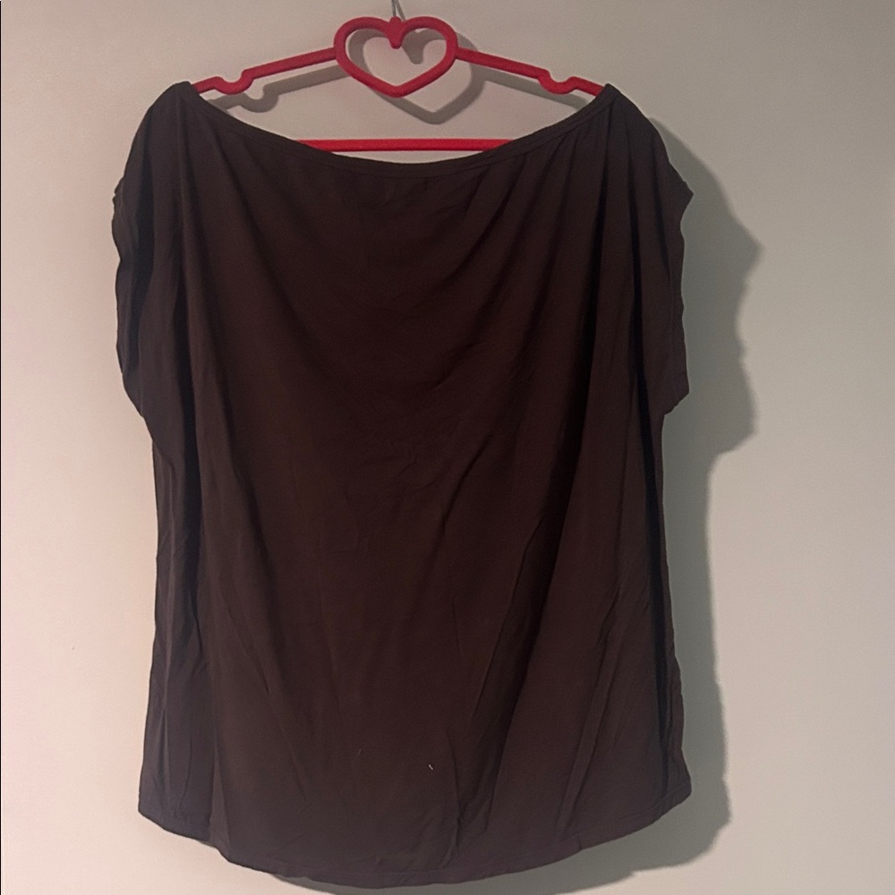 Chic Off-Shoulder Brown Blouse